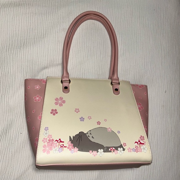Totoro Pink and Cream Shoulder Bag. - Picture 2 of 5